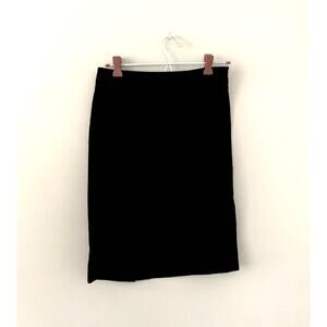 Burberry London 100% Wool Black Skirt Size 2 Made in Italy